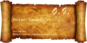 Oster Imogén névjegykártya